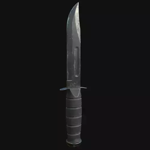  Combat Knife Game Asset 3D Model