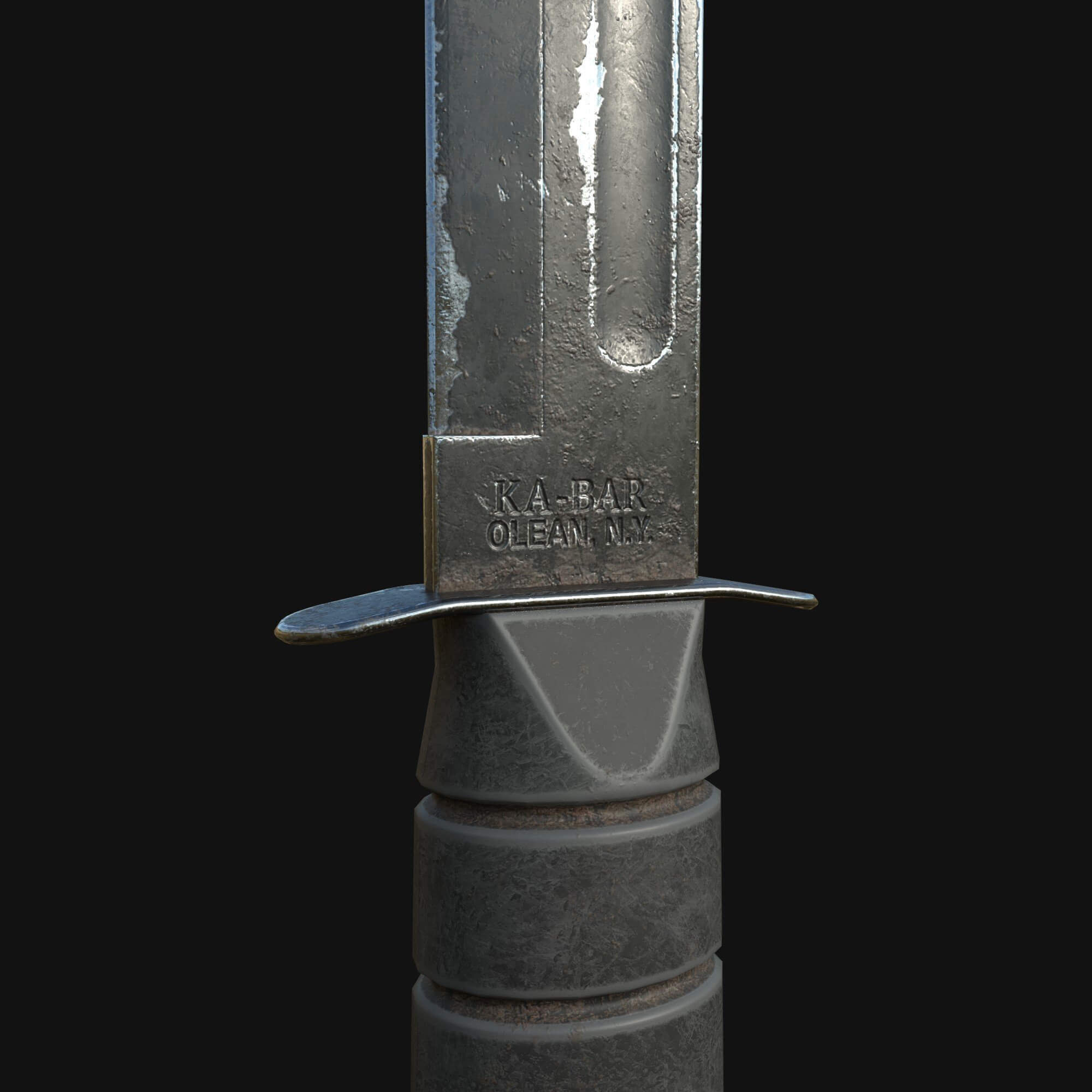  Combat Knife Game Asset 3D Model 3D model_1