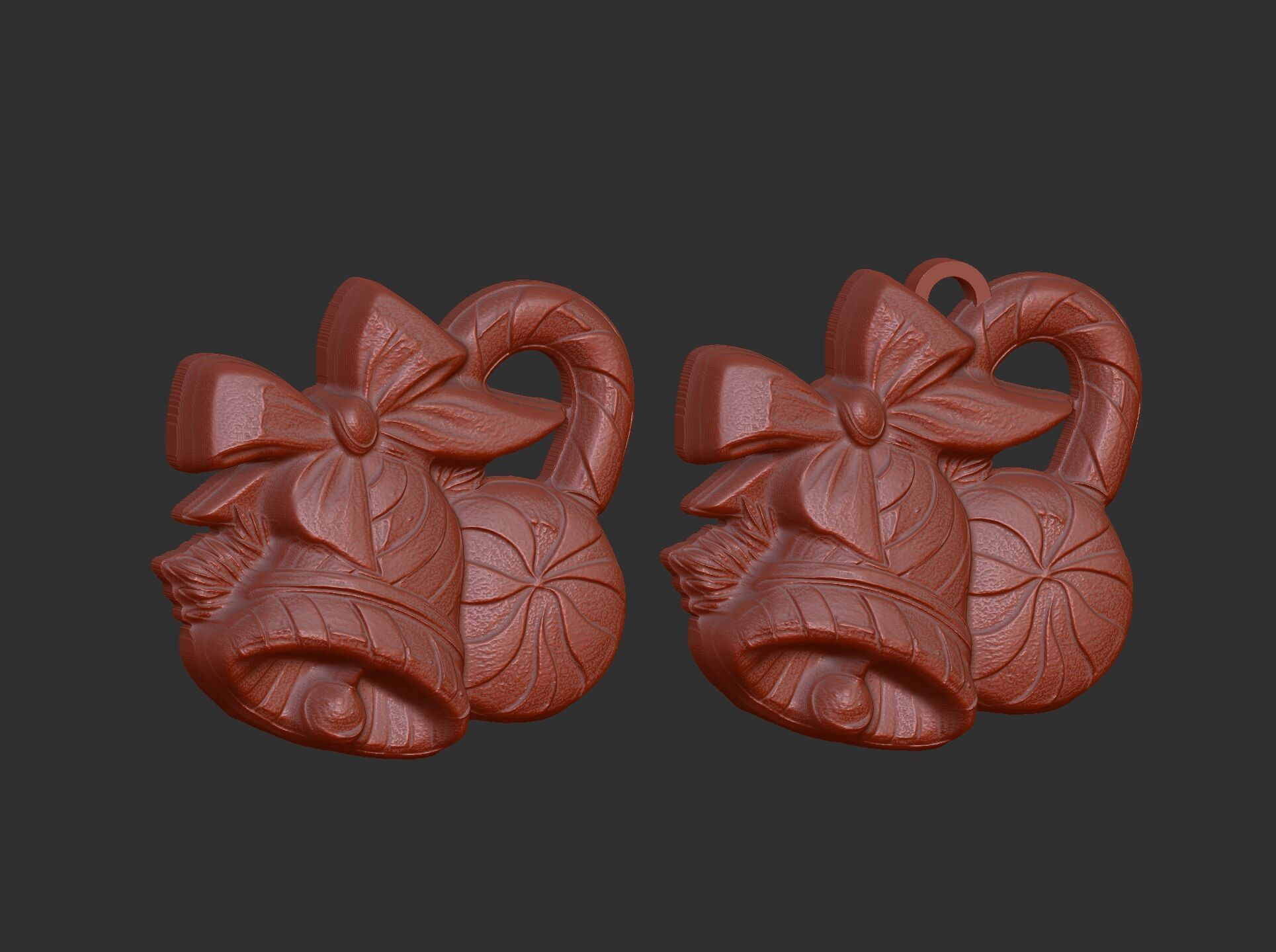 christmas bell and candy treedecor  3D print model_4