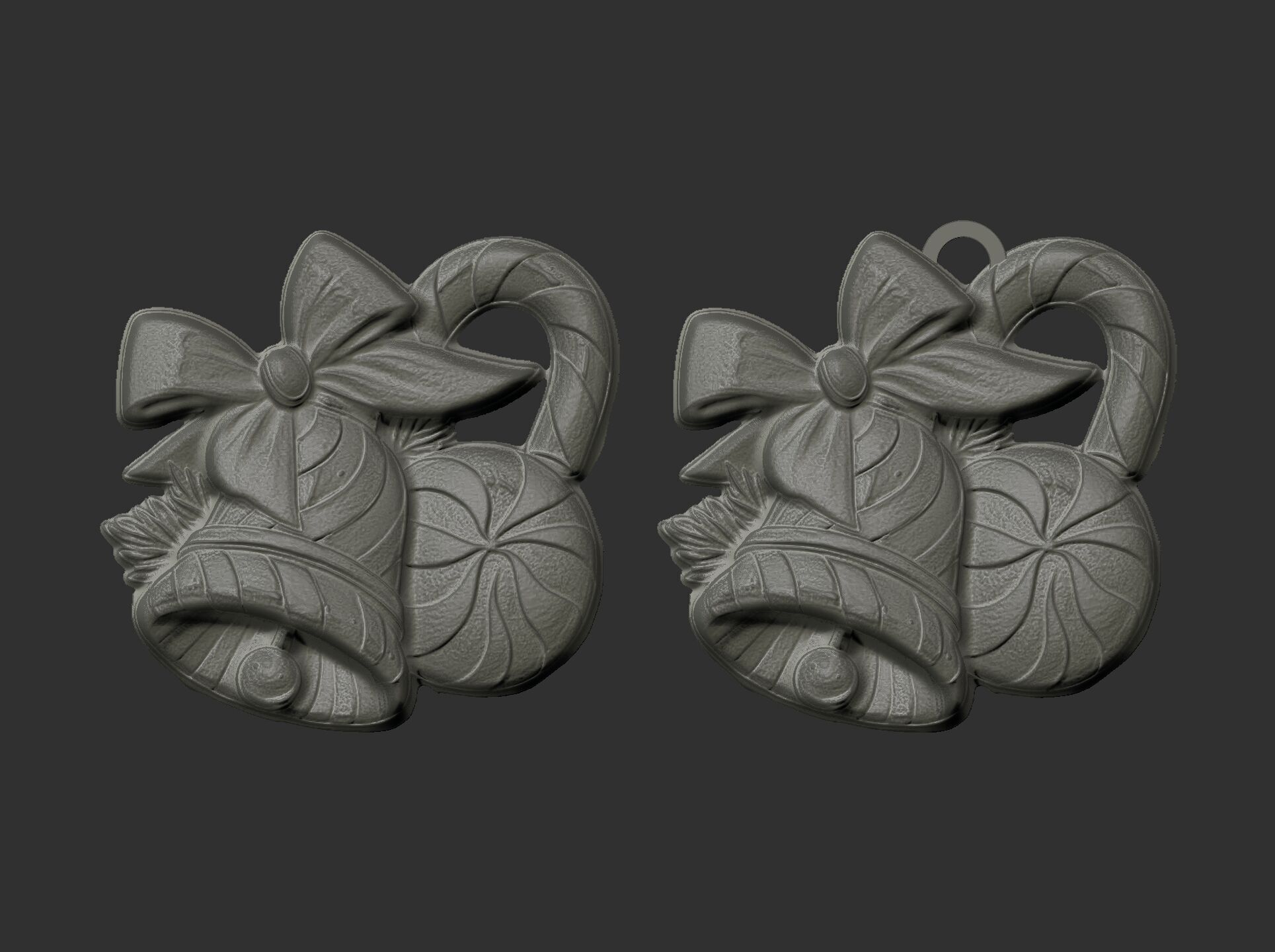 christmas bell and candy treedecor  3D print model_7