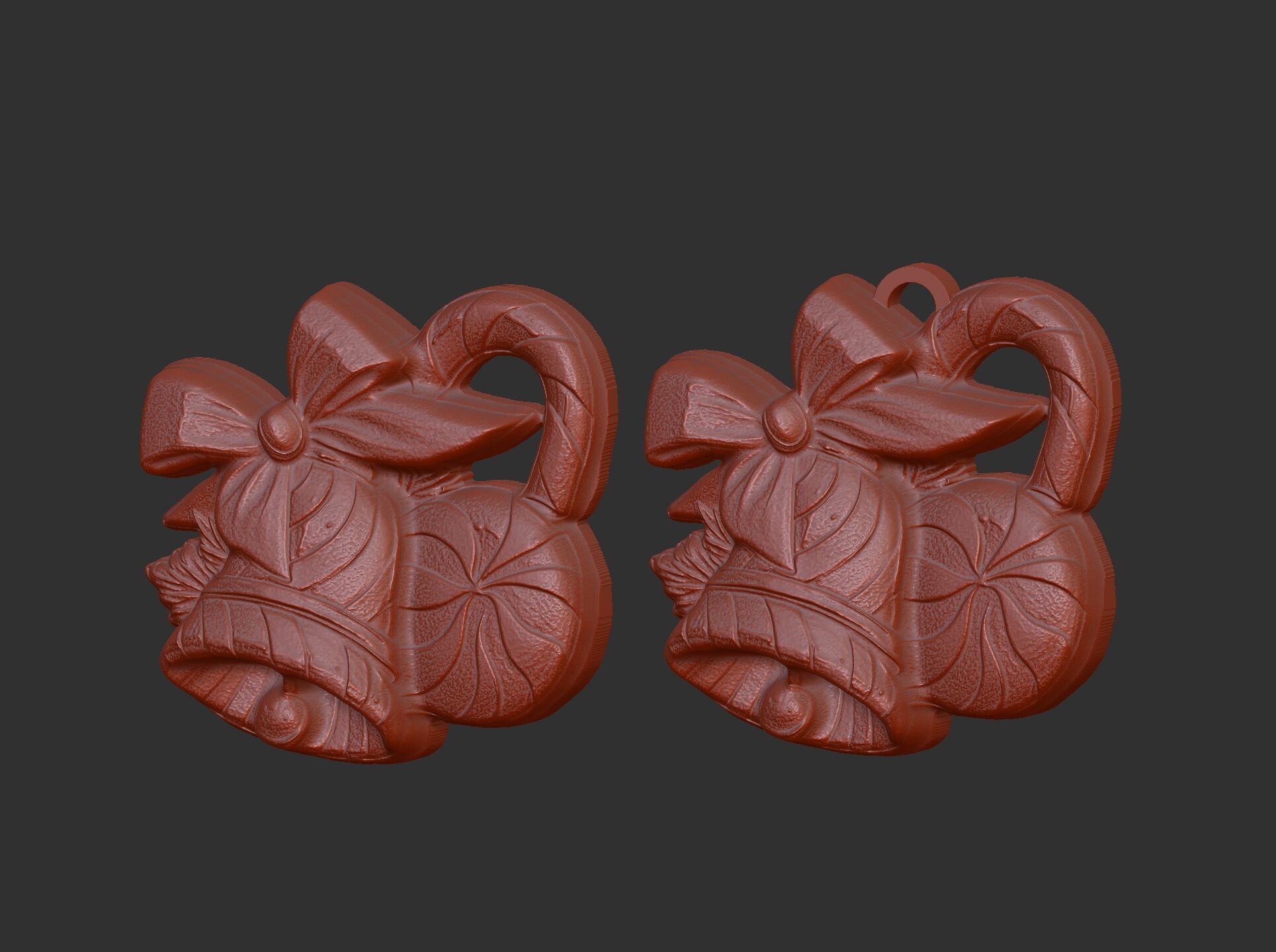 christmas bell and candy treedecor  3D print model_13