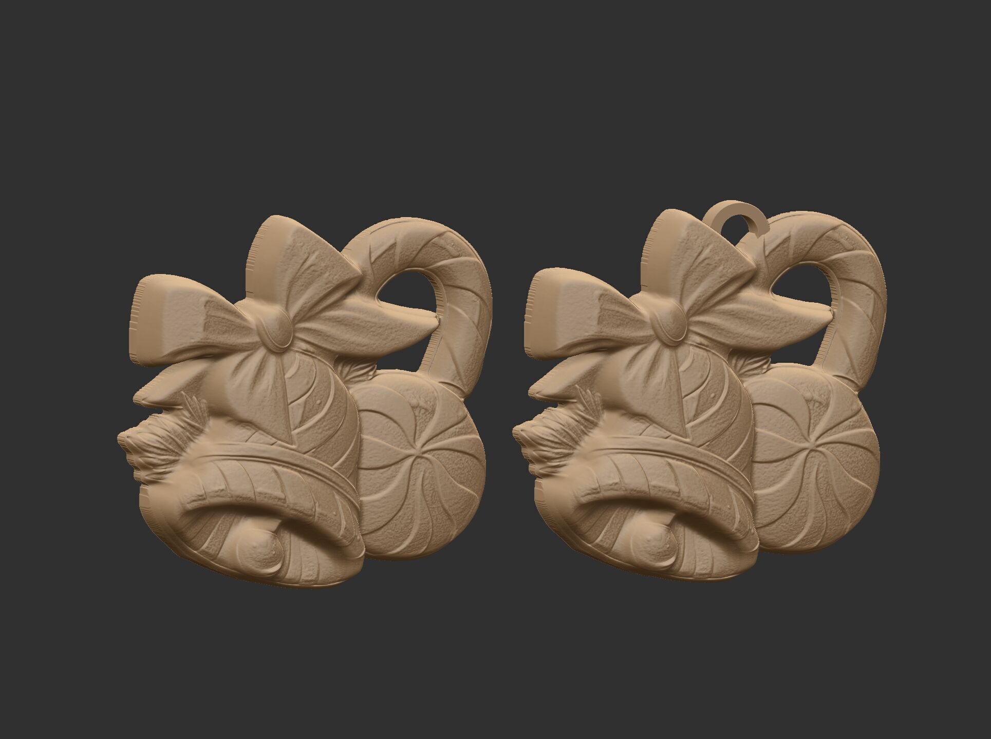 christmas bell and candy treedecor  3D print model_5