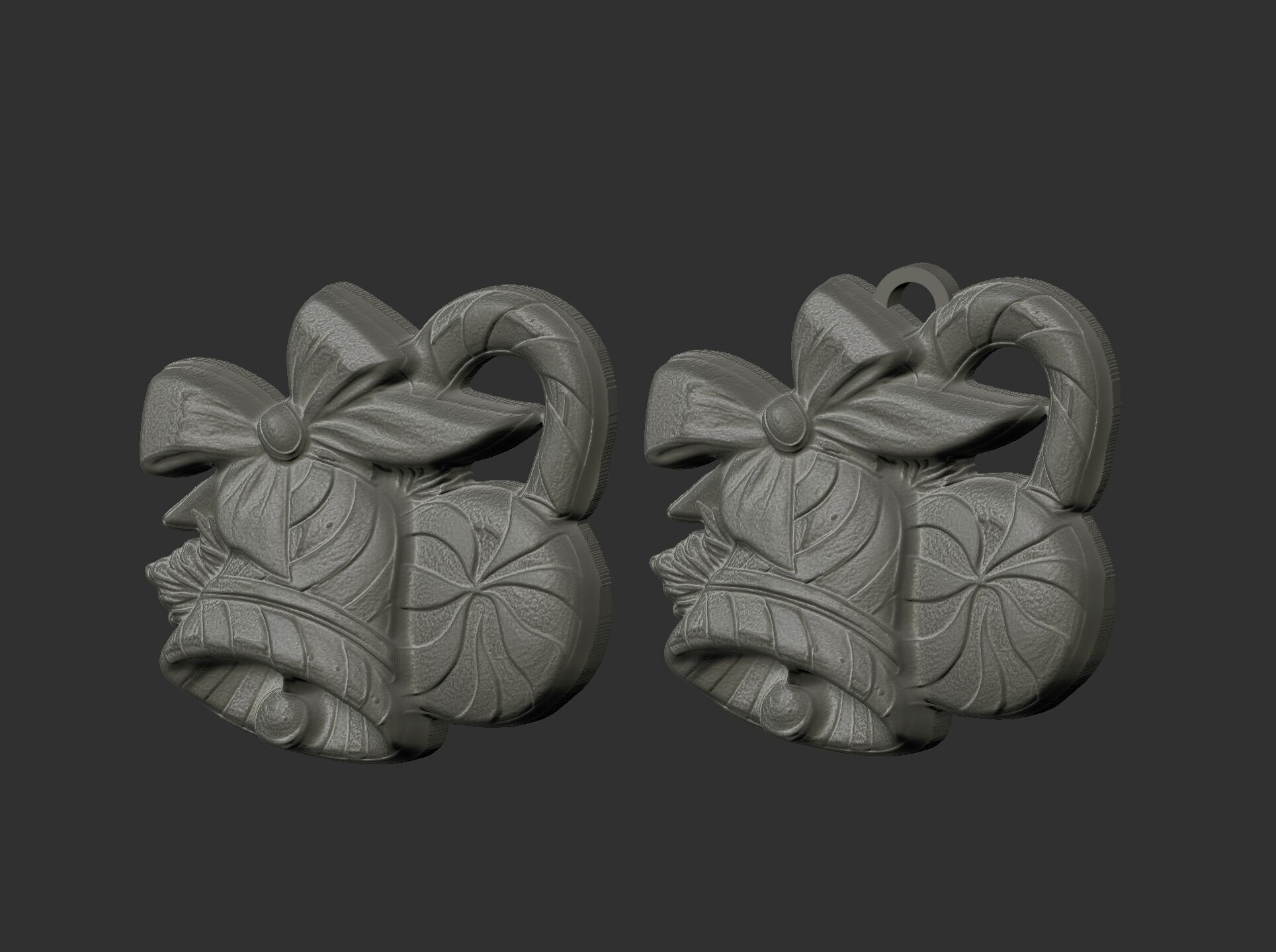 christmas bell and candy treedecor  3D print model_11