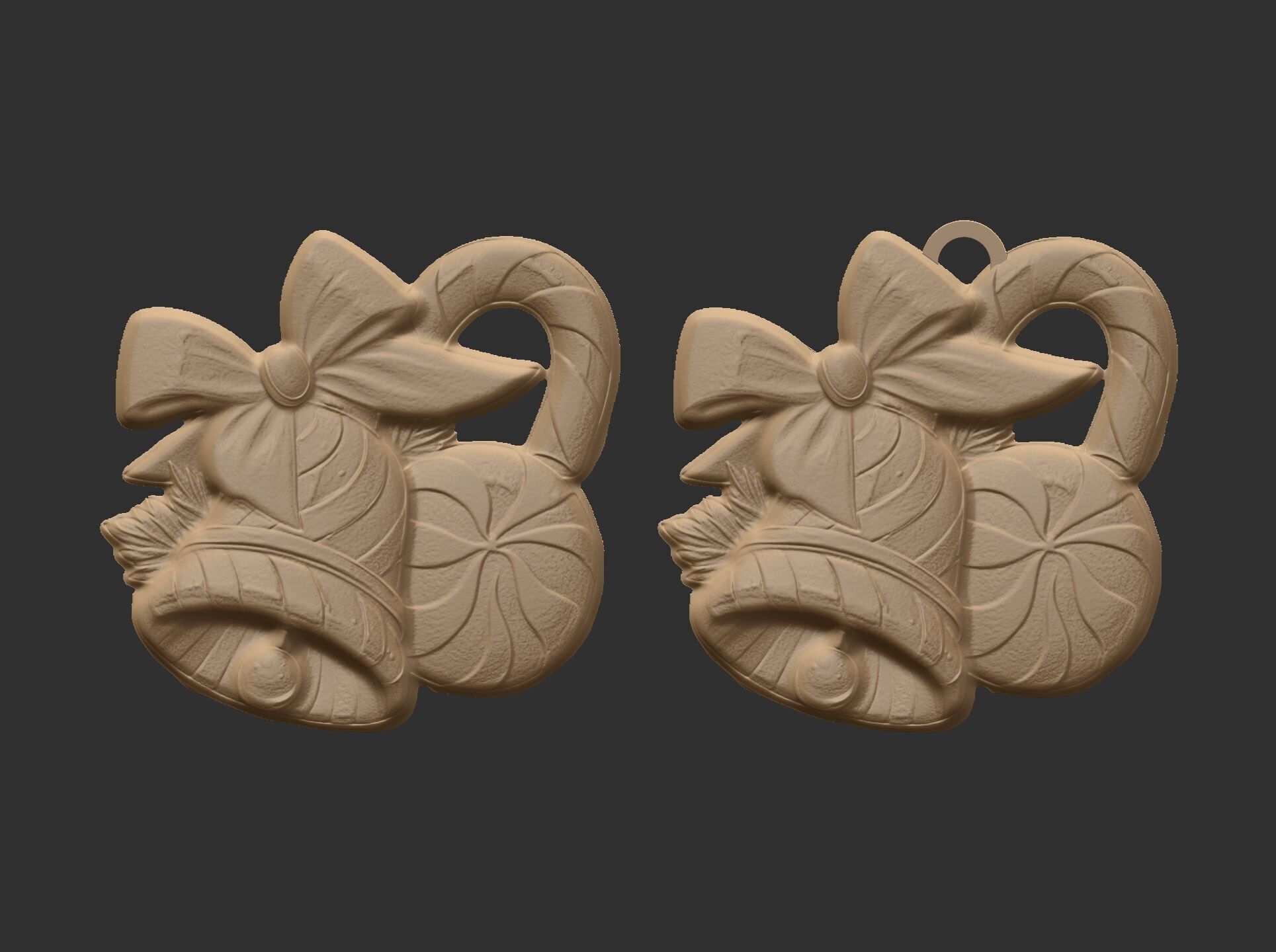 christmas bell and candy treedecor  3D print model_6