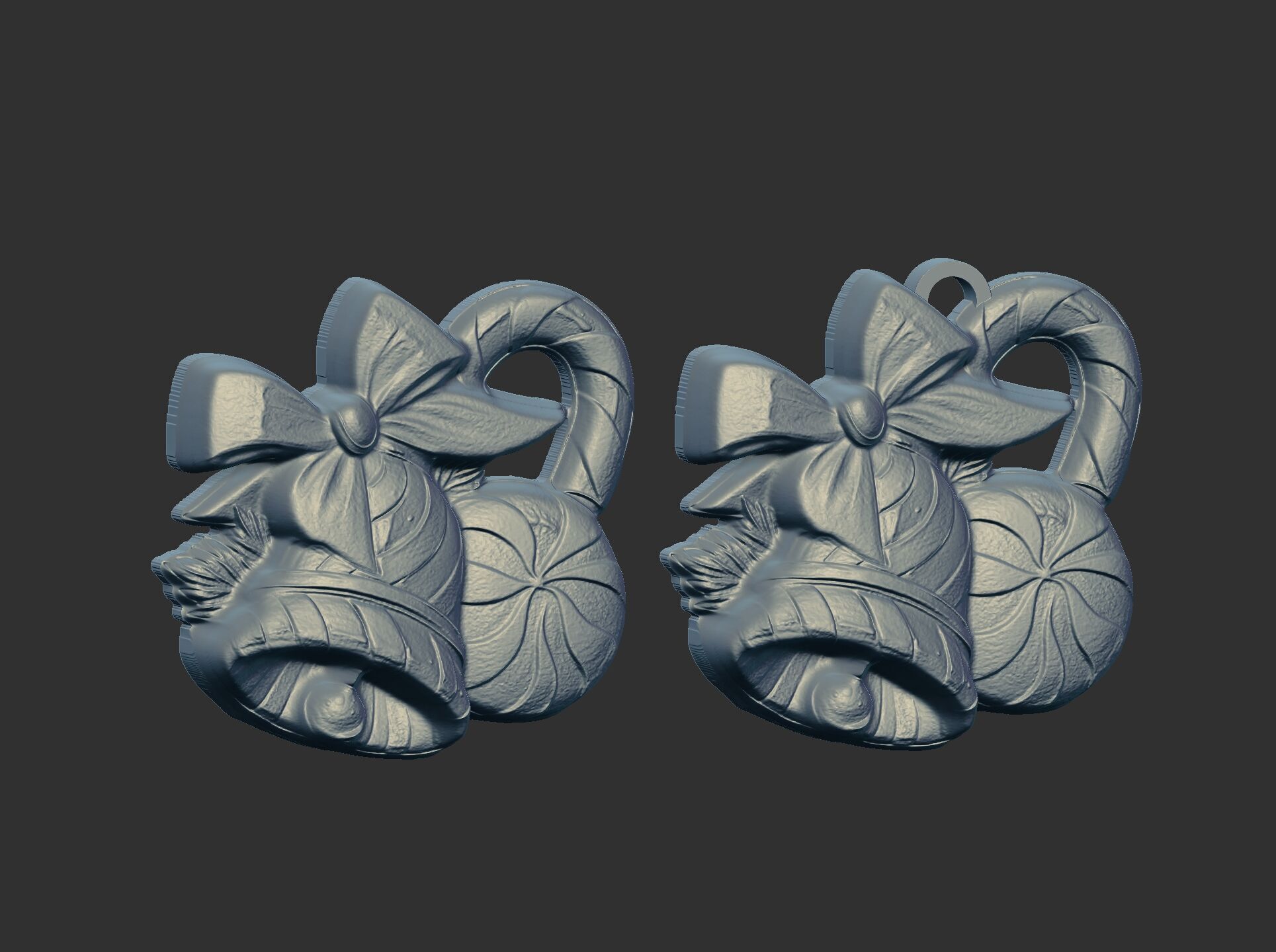 christmas bell and candy treedecor  3D print model_17