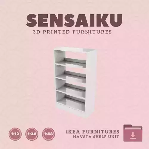 HAVSTA Shelving Unit for Miniature Dollhouse IKEA 3D Print 3D print model