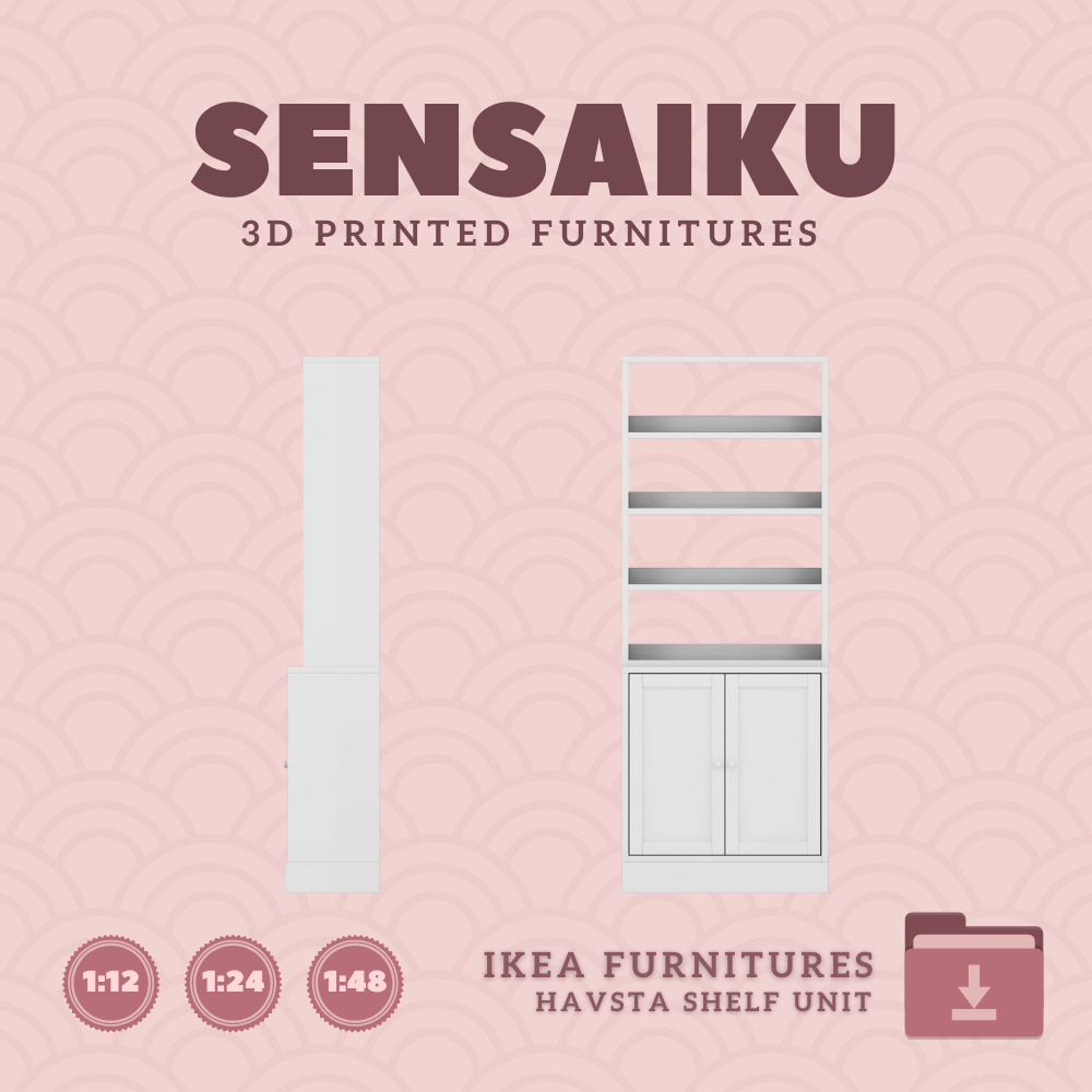 HAVSTA Cabinet with Shelf Unit Dollhouse IKEA 3D Print 3D print model_1