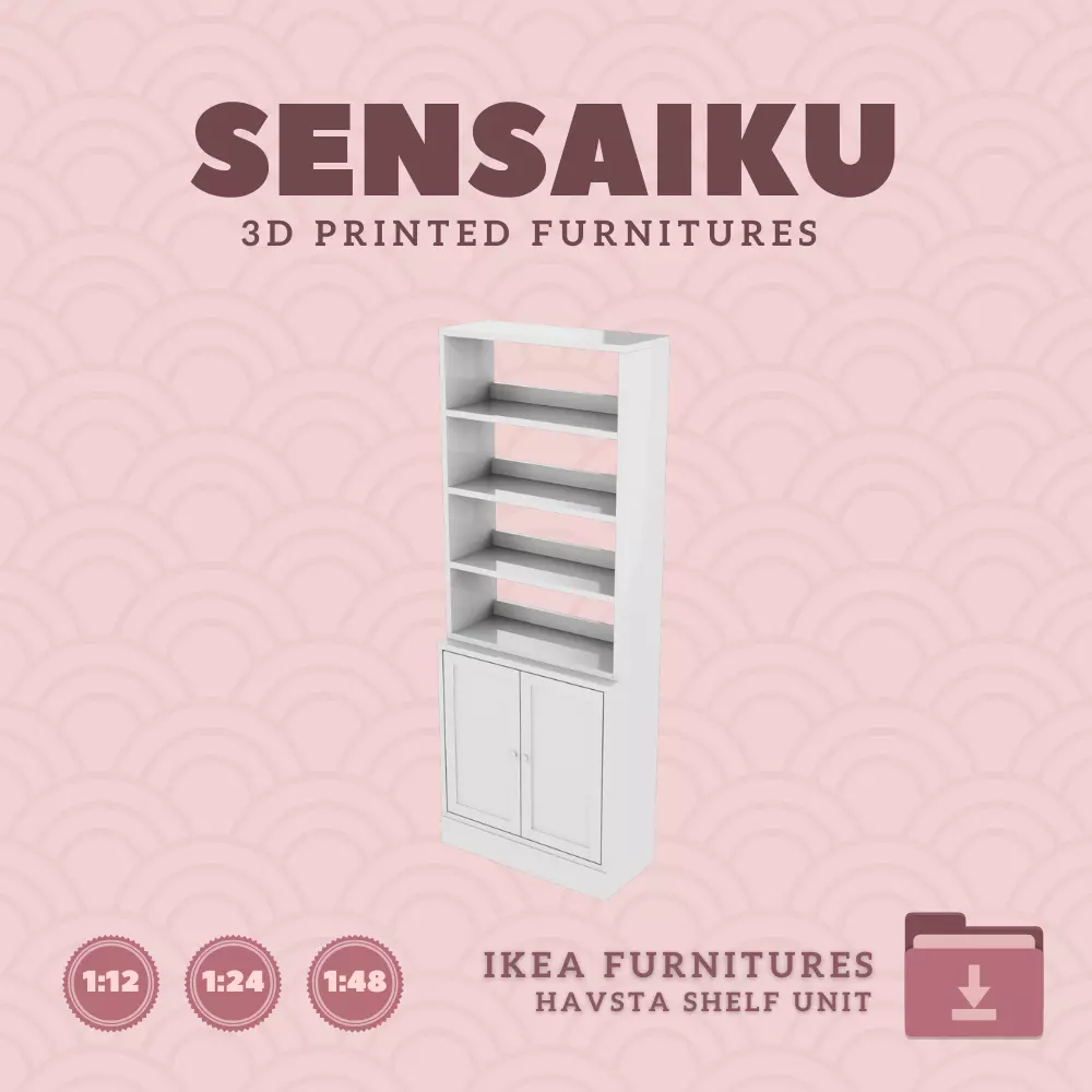 HAVSTA Cabinet with Shelf Unit Dollhouse IKEA 3D Print 3D print model_0