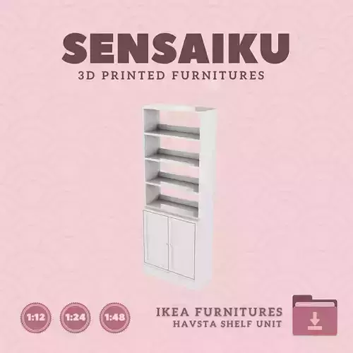 HAVSTA Cabinet with Shelf Unit Dollhouse IKEA 3D Print