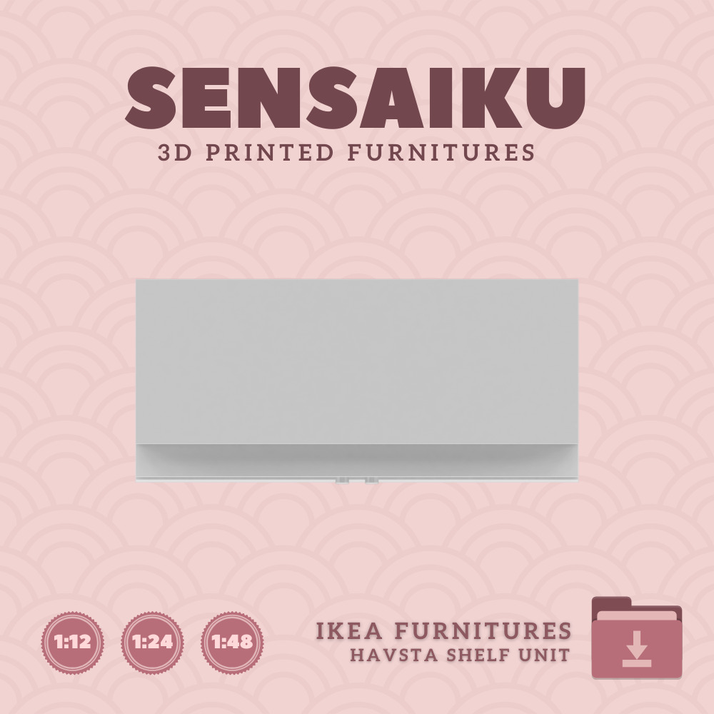 HAVSTA Cabinet with Shelf Unit Dollhouse IKEA 3D Print 3D print model_2