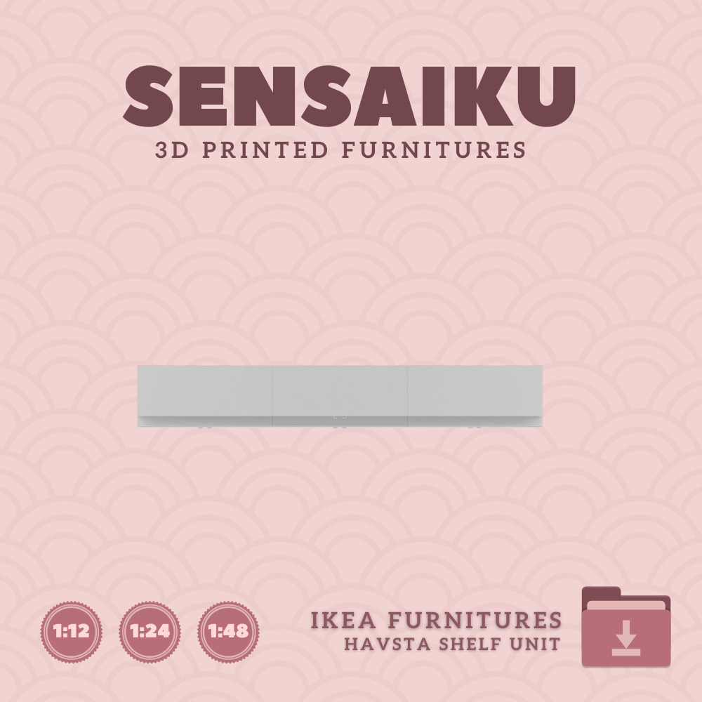  HAVSTA Cabinet with Shelf Unit Dollhouse IKEA 3D Print 3D print model_2