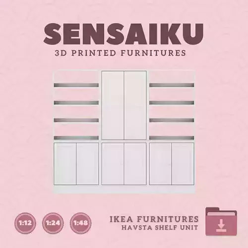  HAVSTA Cabinet with Shelf Unit Dollhouse IKEA 3D Print