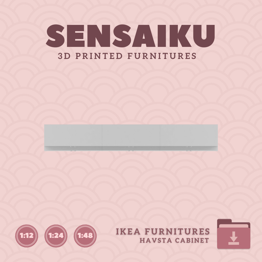 HAVSTA Cabinet V3 for Miniature Dollhouse IKEA 3D Print 3D print model_2
