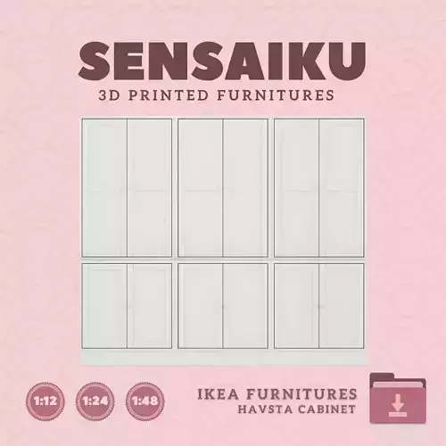 HAVSTA Cabinet V3 for Miniature Dollhouse IKEA 3D Print