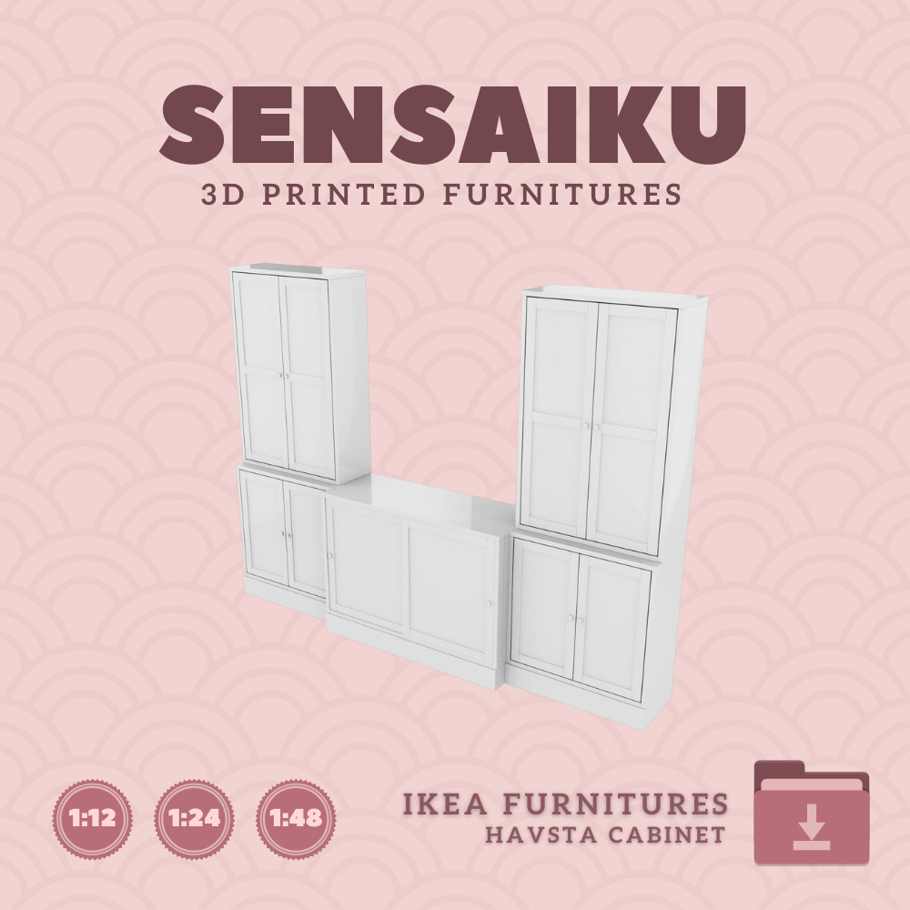 HAVSTA Cabinet for Miniature Dollhouse IKEA 3D Print 3D print model_1