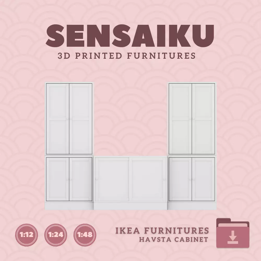 HAVSTA Cabinet for Miniature Dollhouse IKEA 3D Print 3D print model_0