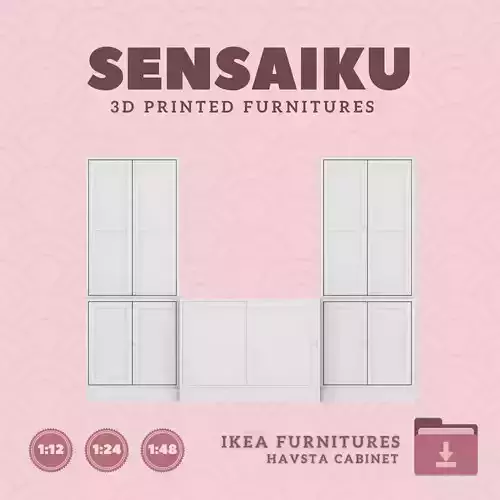 HAVSTA Cabinet for Miniature Dollhouse IKEA 3D Print