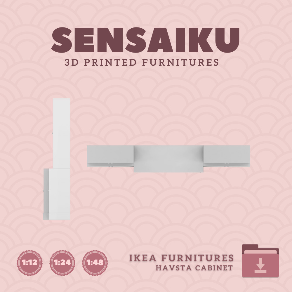 HAVSTA Cabinet for Miniature Dollhouse IKEA 3D Print 3D print model_2