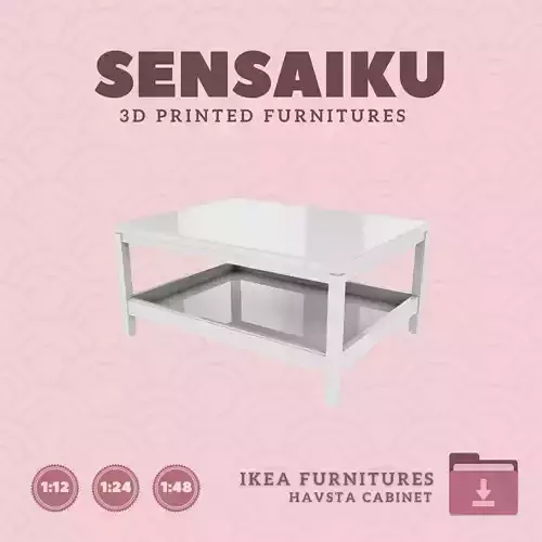 HAVSTA Coffee Table for Miniature Dollhouse IKEA 3D Print