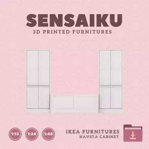 HAVSTA TV Storage for Miniature Dollhouse IKEA 3D Print