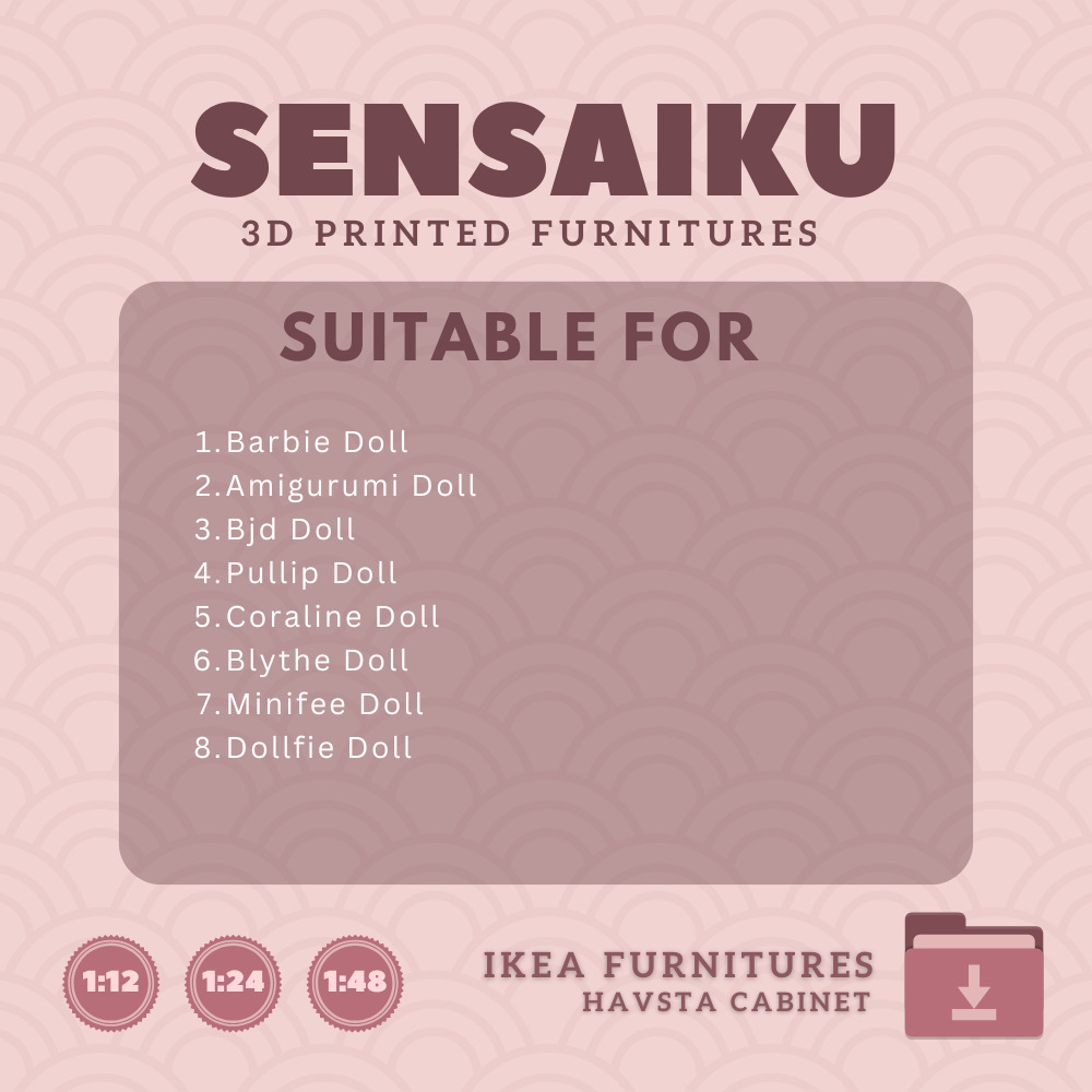 HAVSTA TV Storage V2 for Mini Dollhouse IKEA 3D Print 3D print model_4