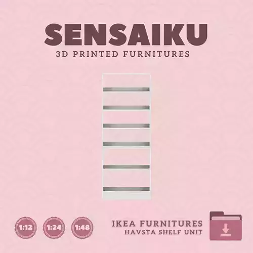 HAVSTA Shelving Unit V2 for Dollhouse IKEA 3D Print 3D print model