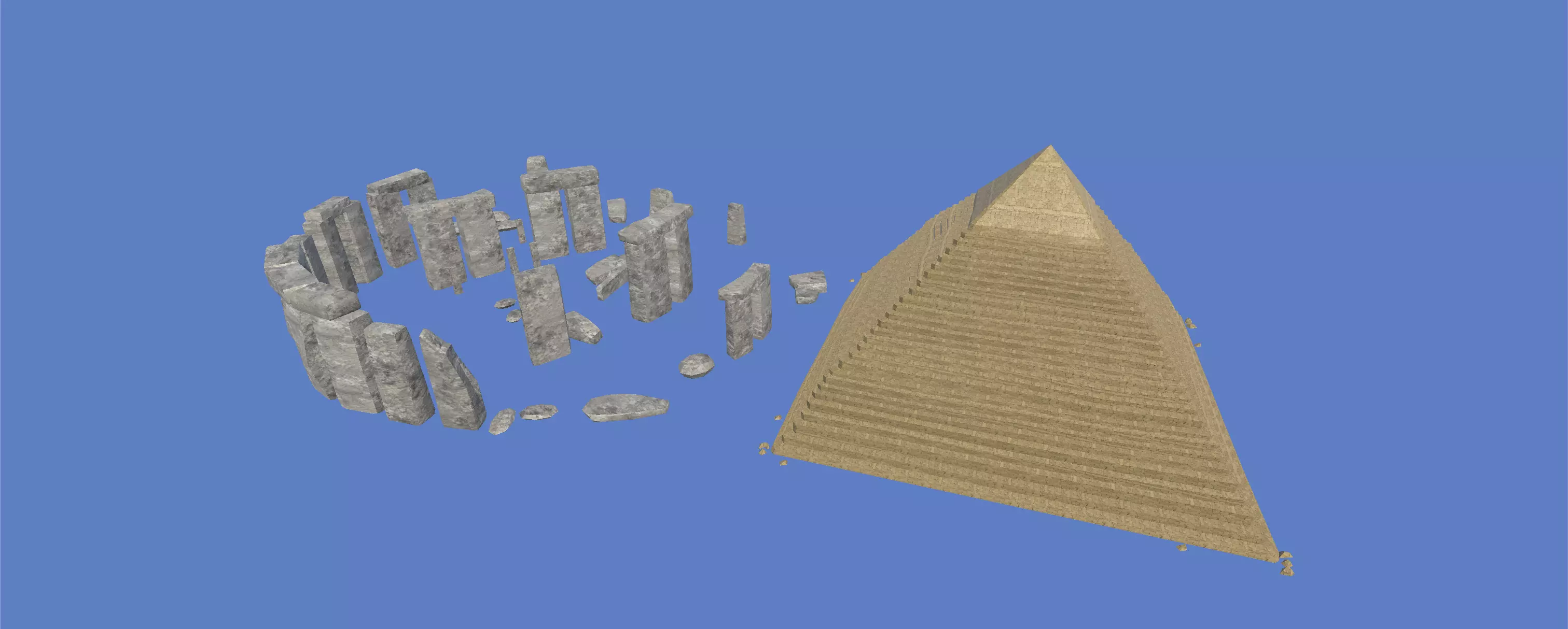 Ancient Landmarks Pack Low-poly 3D model