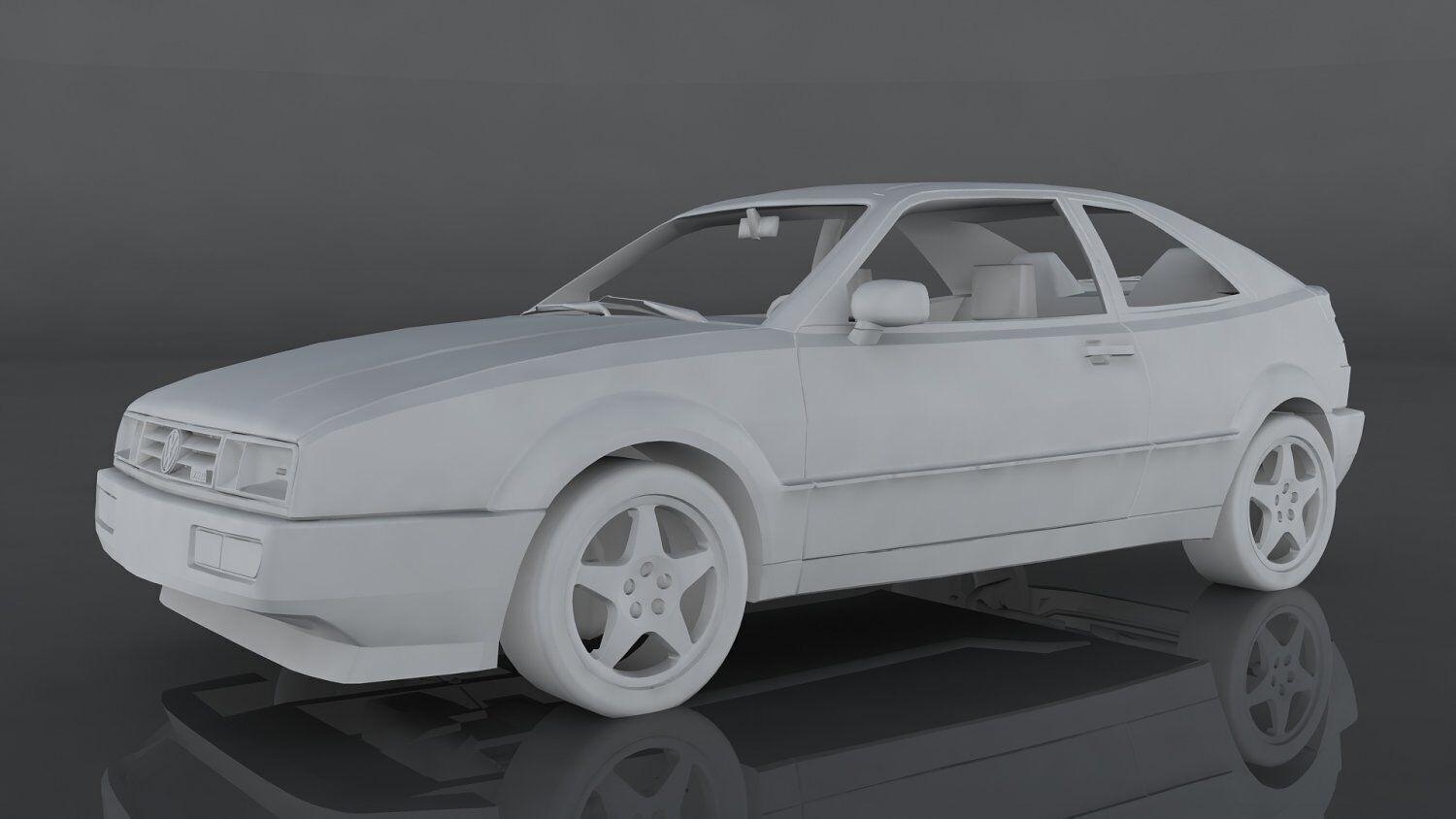 Volkswagen Corrado Low-poly 3D model_10