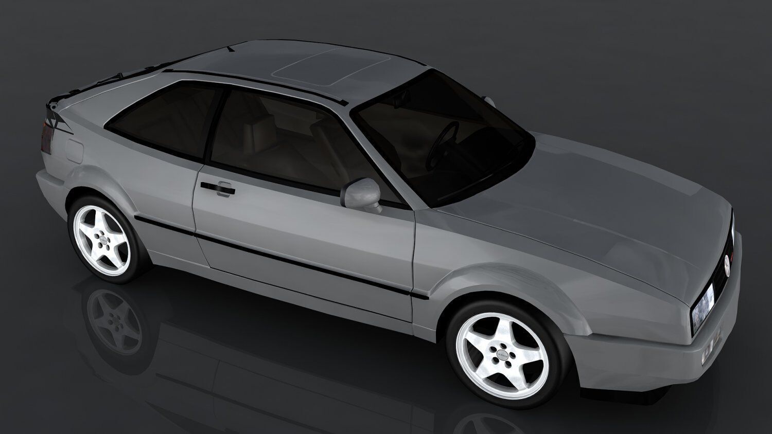 Volkswagen Corrado Low-poly 3D model_2