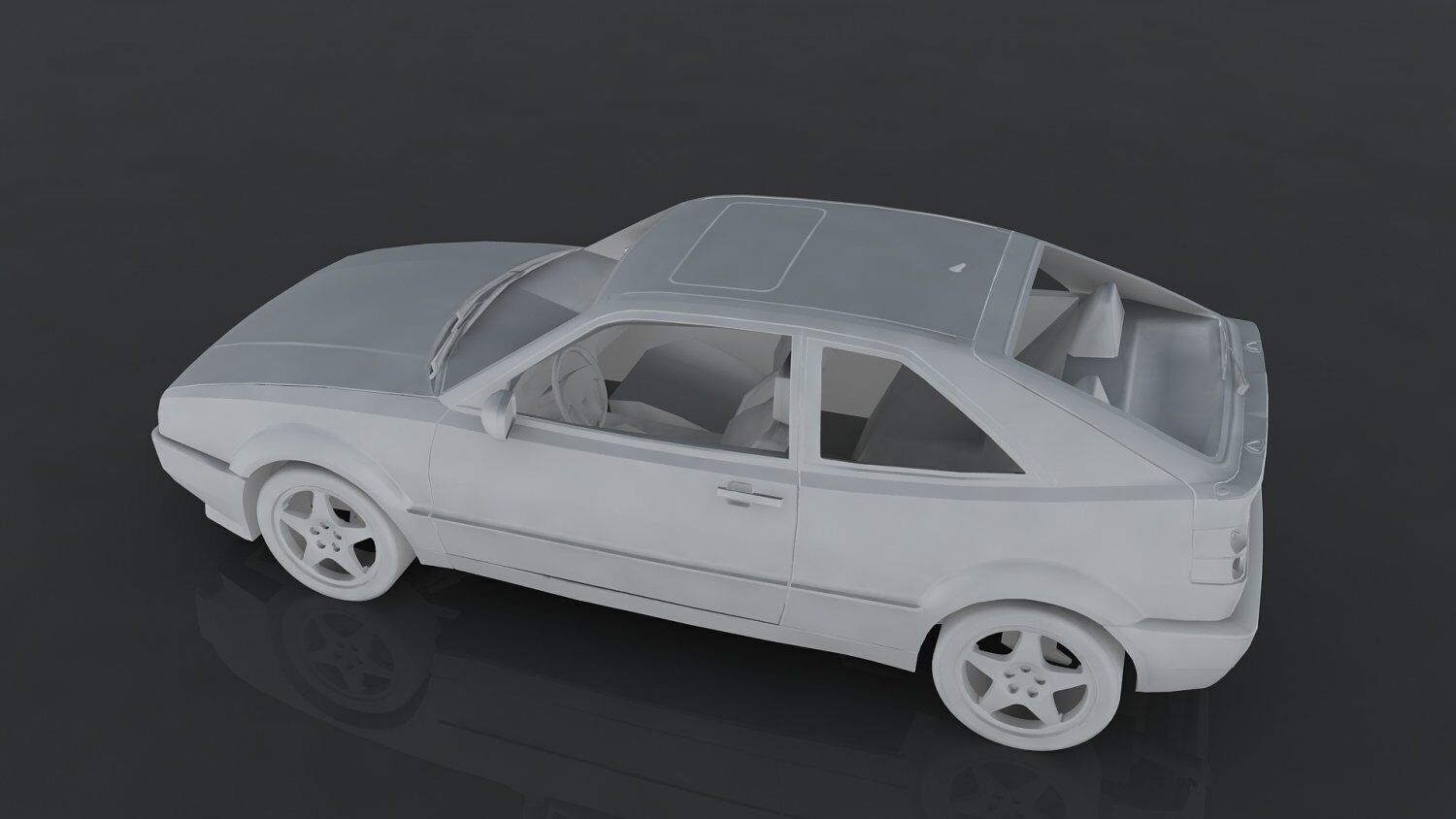 Volkswagen Corrado Low-poly 3D model_7