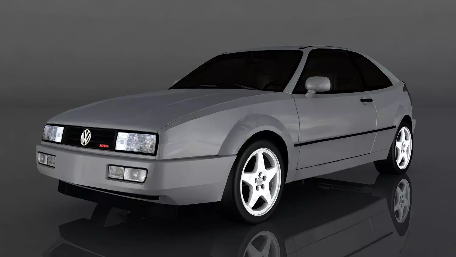 Volkswagen Corrado Low-poly 3D model_0