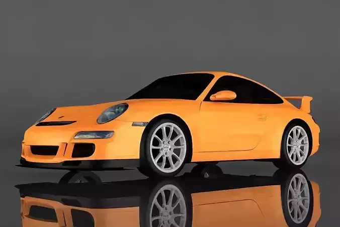 Porsche 911 GT3 997 Low-poly 3D model