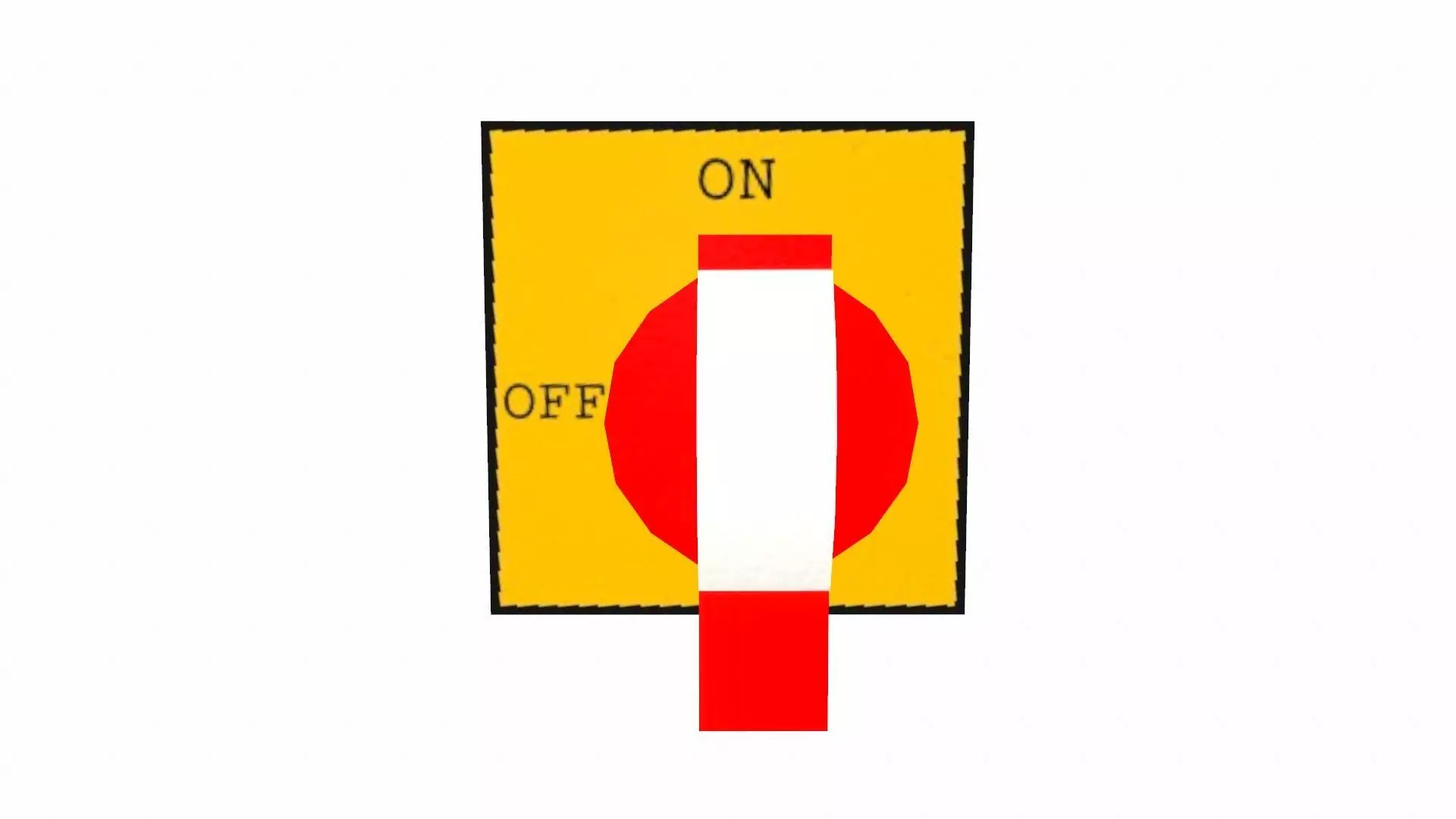 Hand Switch ON OFF Low-poly 3D model_0