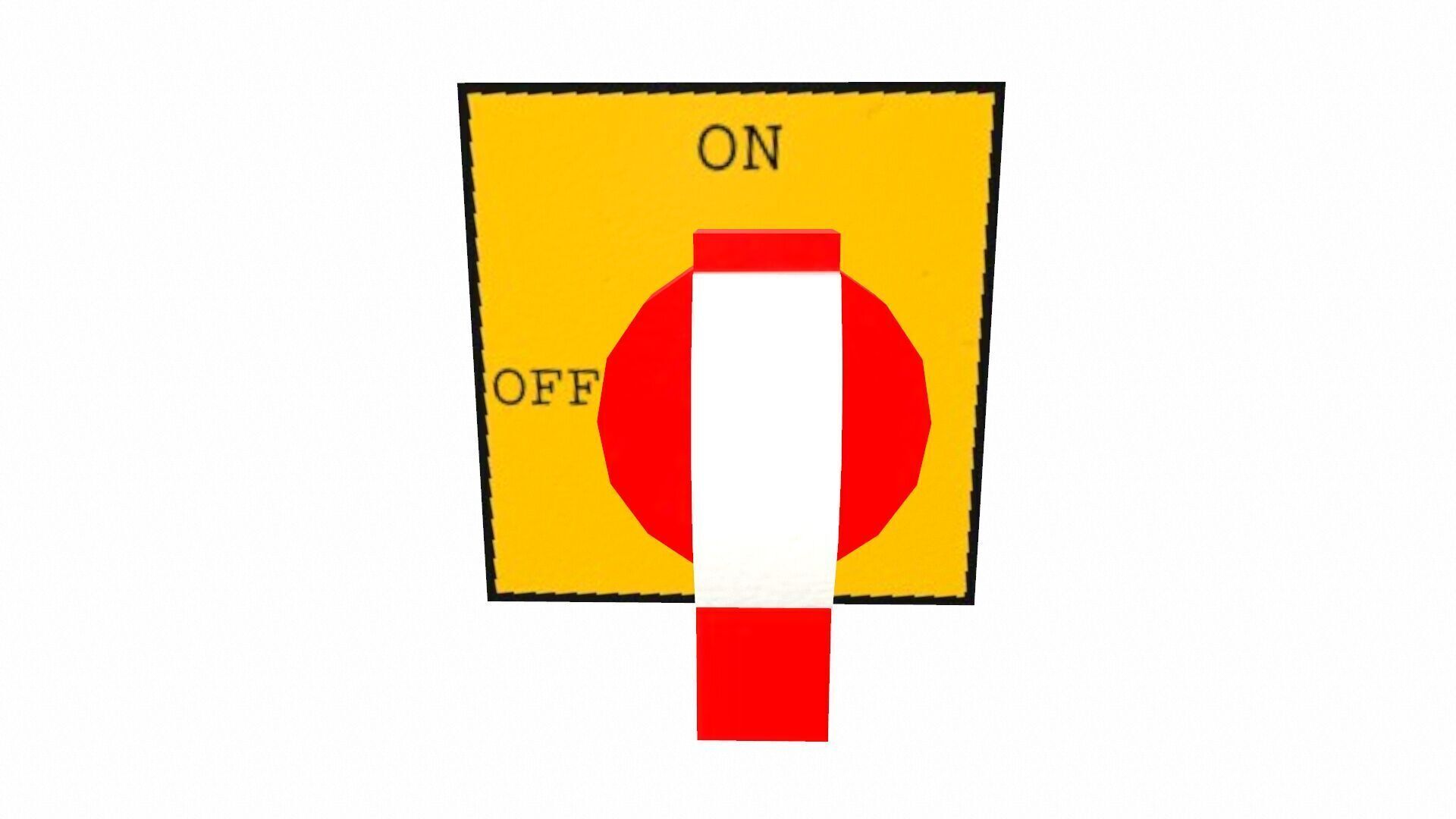 Hand Switch ON OFF Low-poly 3D model_4