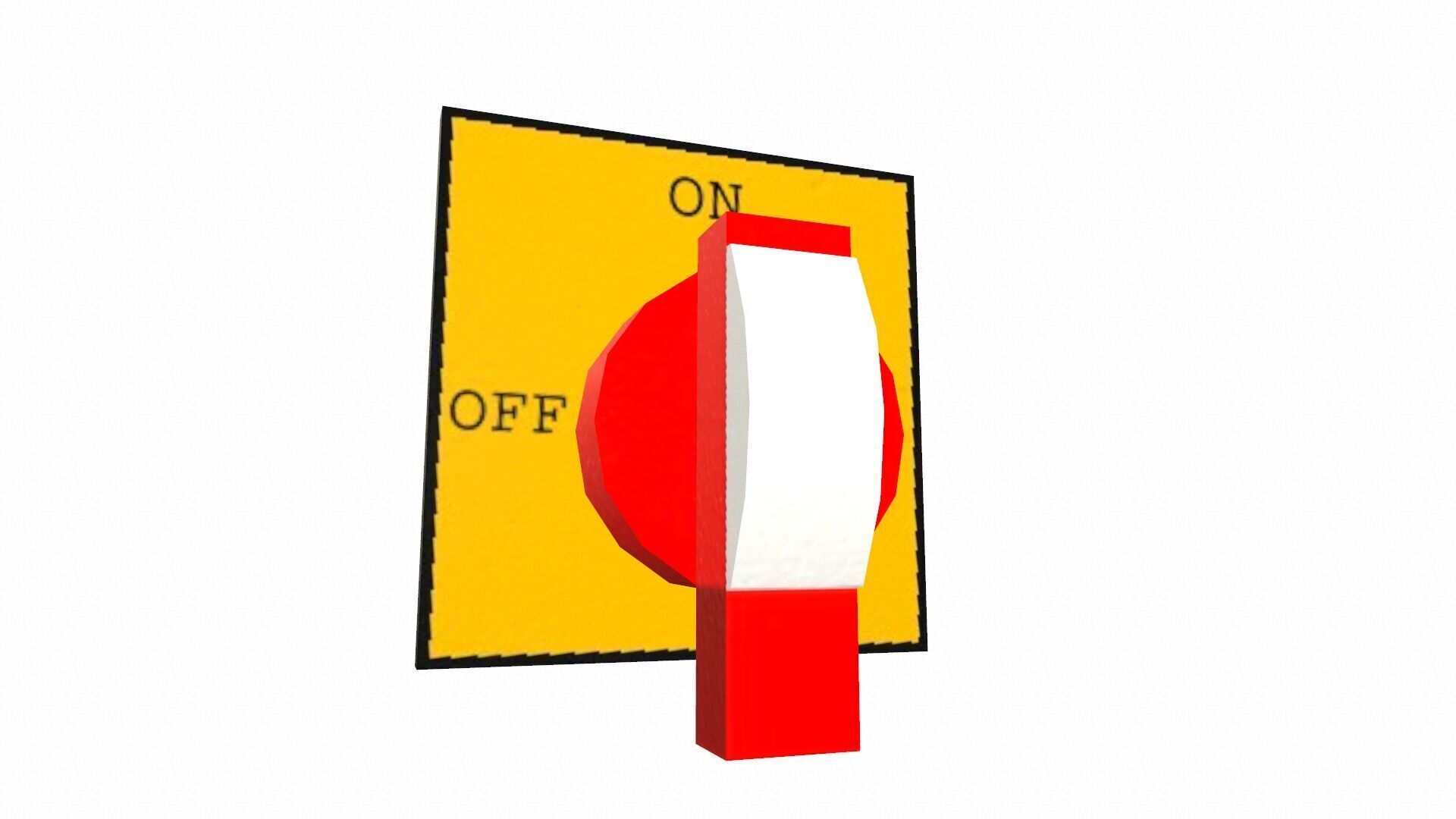 Hand Switch ON OFF Low-poly 3D model_5