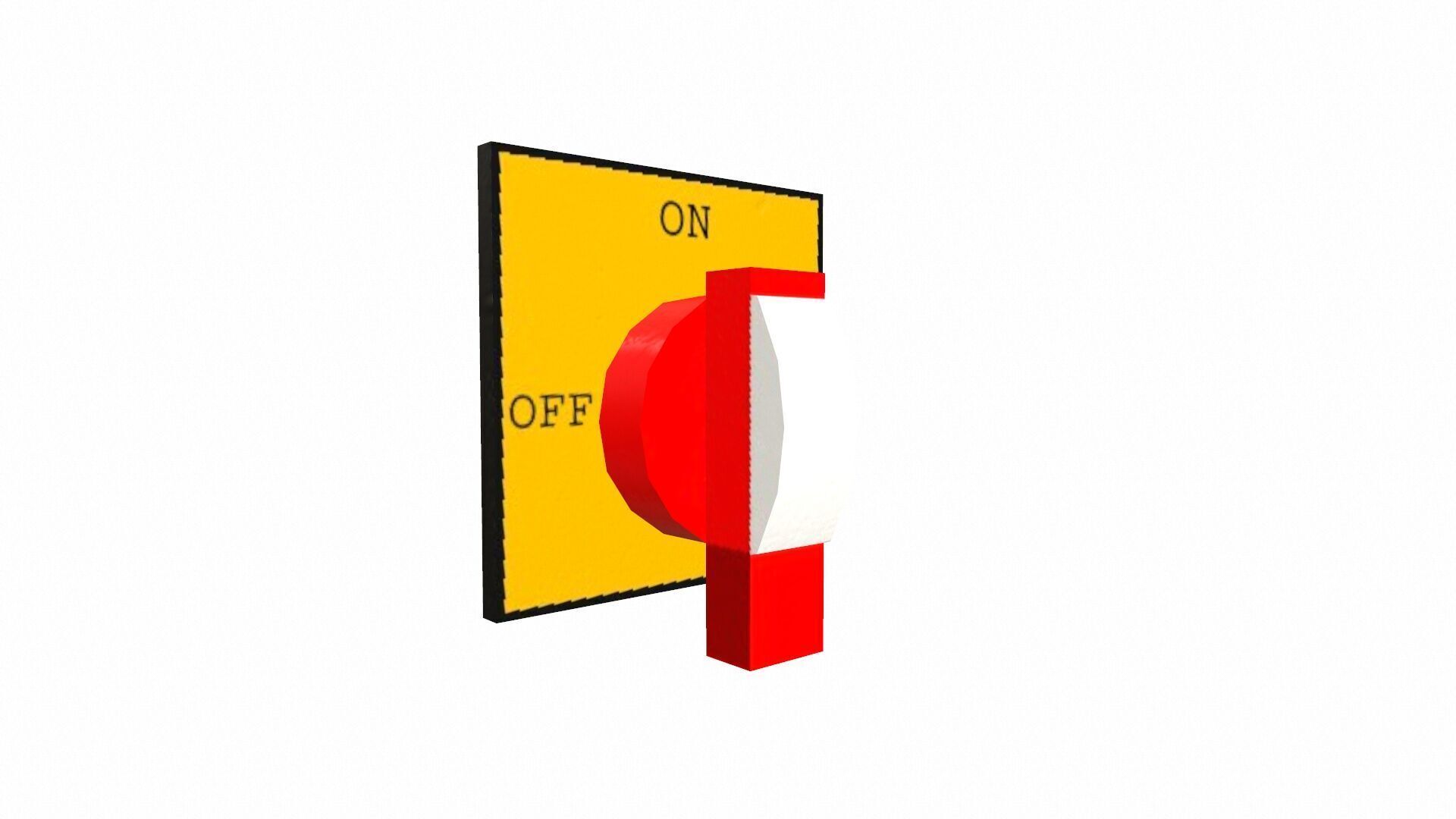 Hand Switch ON OFF Low-poly 3D model_2