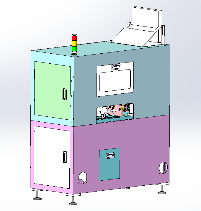 Industrial grade online labeling machine 3D model_1