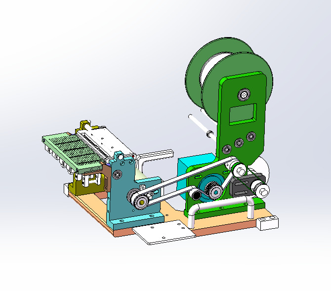 Industrial grade online labeling machine 3D model_6