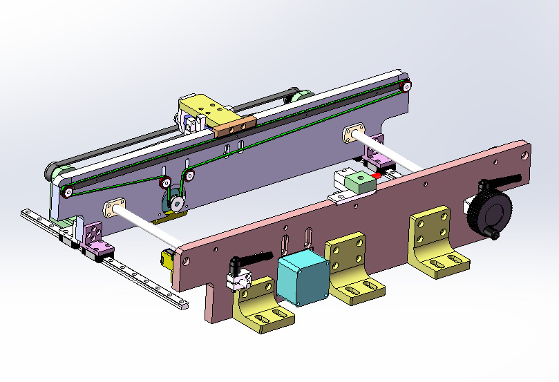 Industrial grade online labeling machine 3D model_5