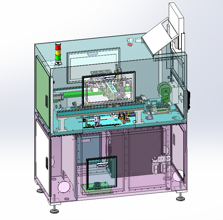 Industrial grade online labeling machine 3D model_2