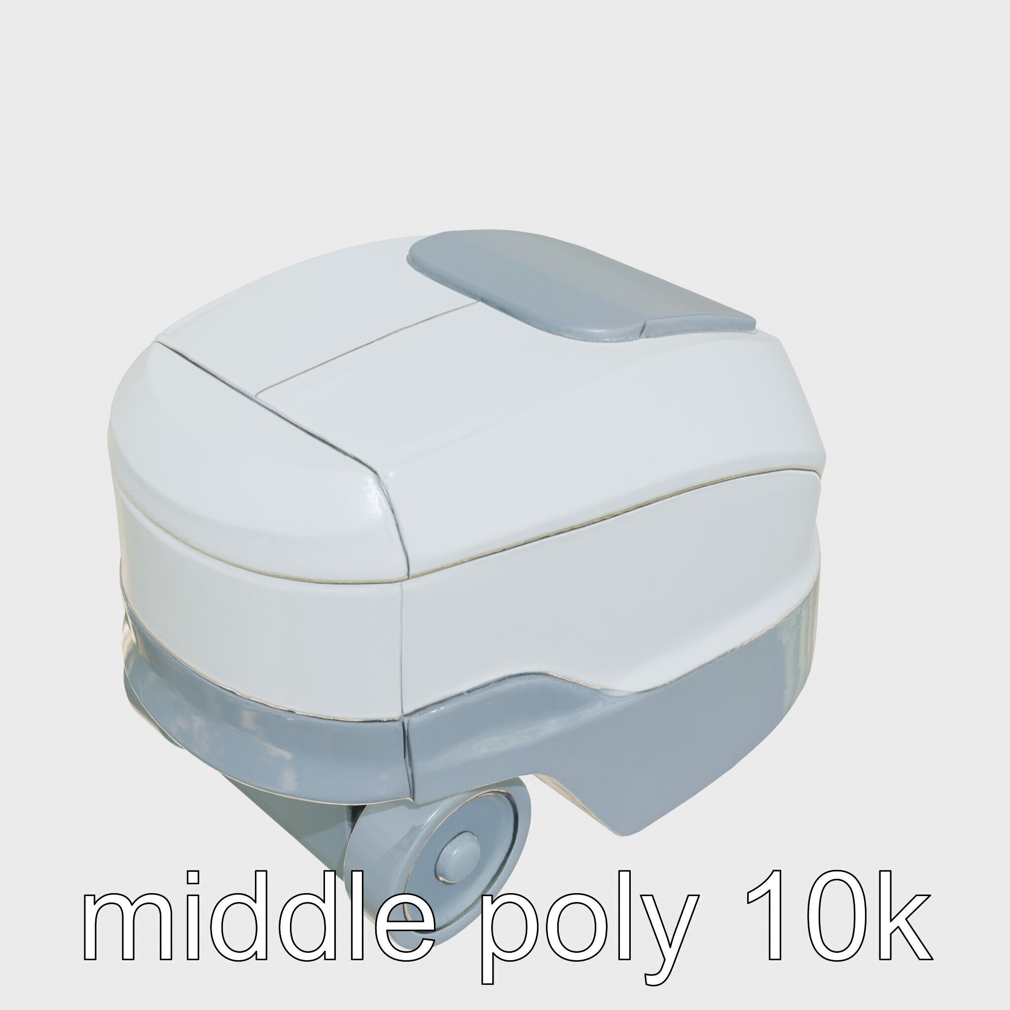 Wall-Cleaning Robot with Wheels 3D Model Low-poly 3D model_8