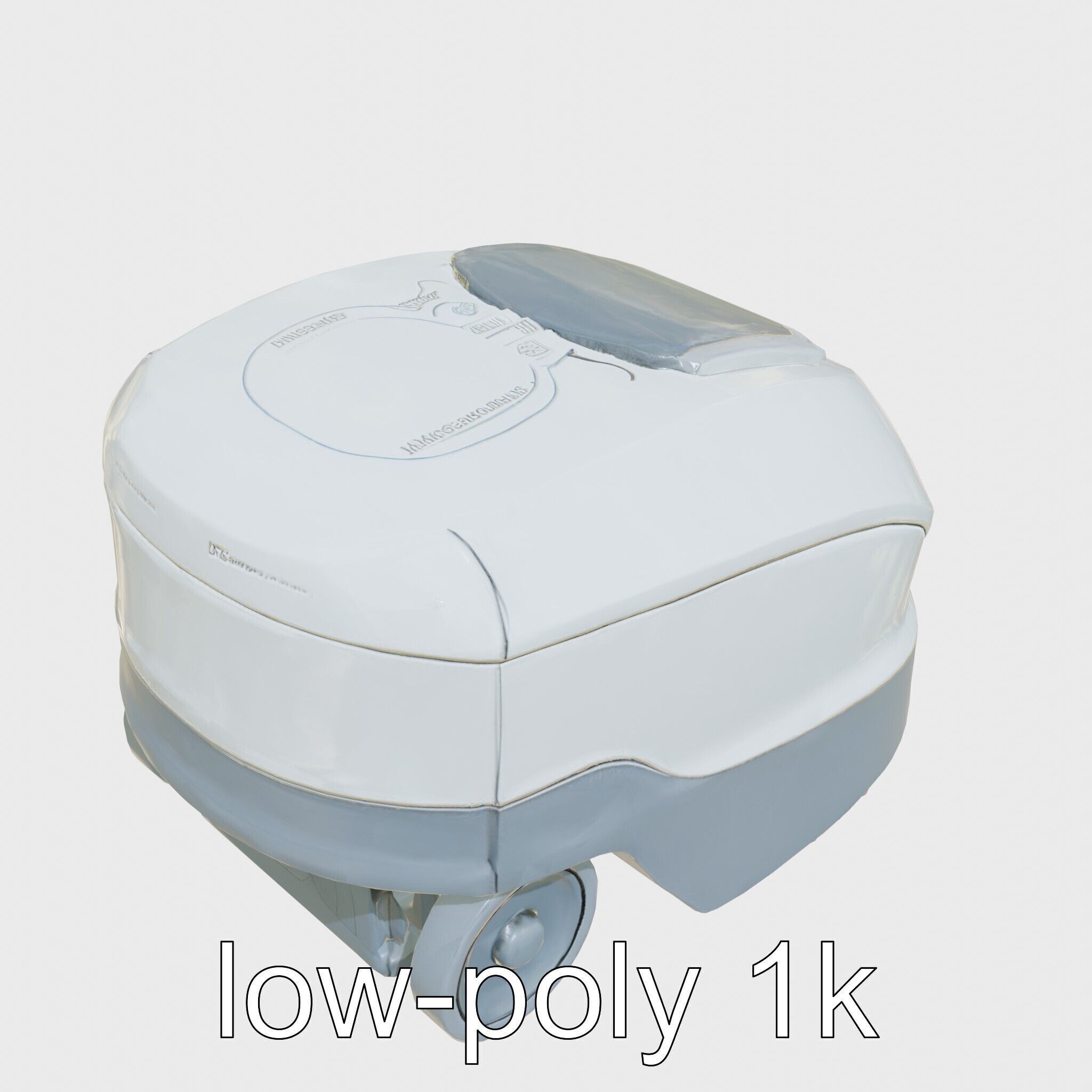 Wall-Cleaning Robot with Wheels 3D Model Low-poly 3D model_21