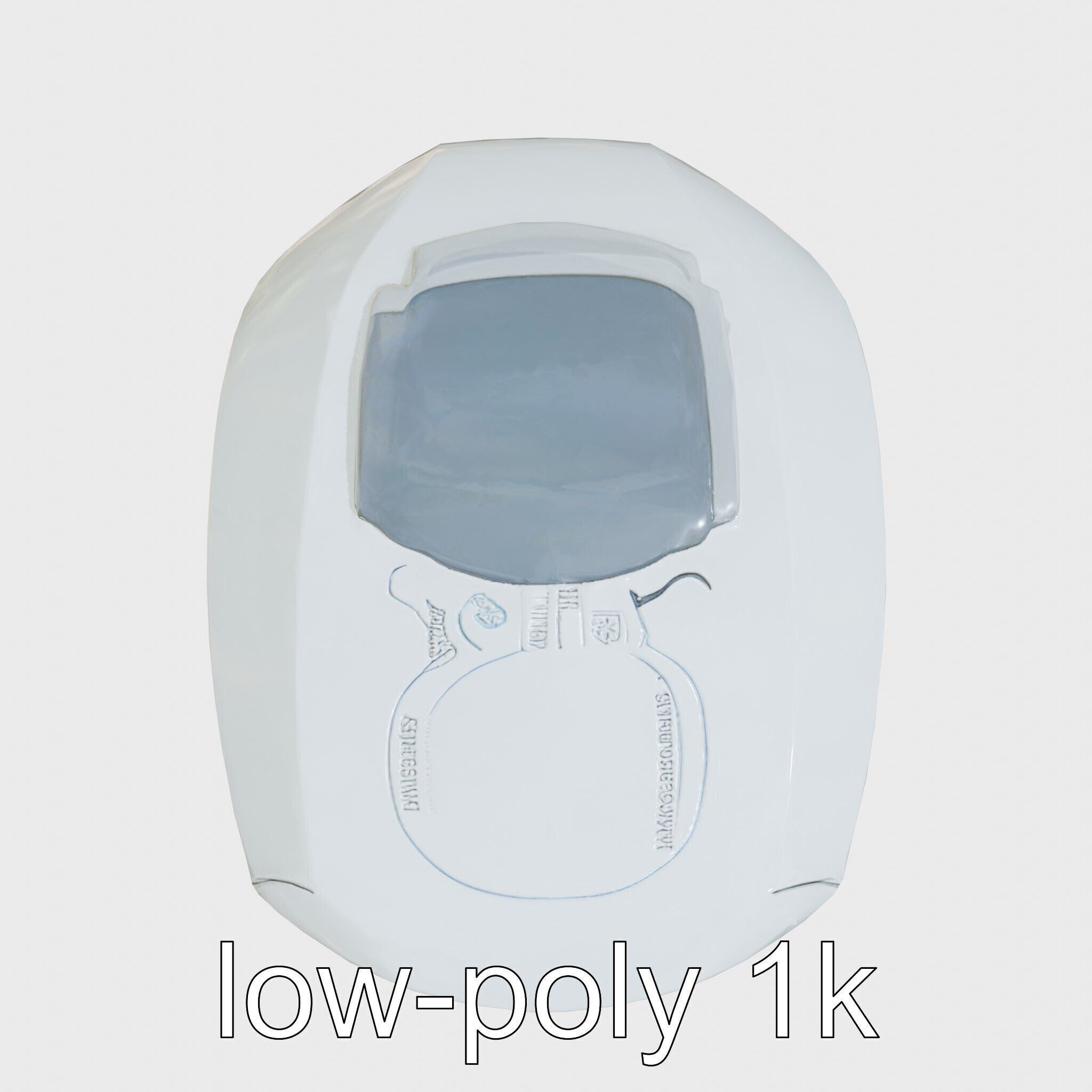 Wall-Cleaning Robot with Wheels 3D Model Low-poly 3D model_6