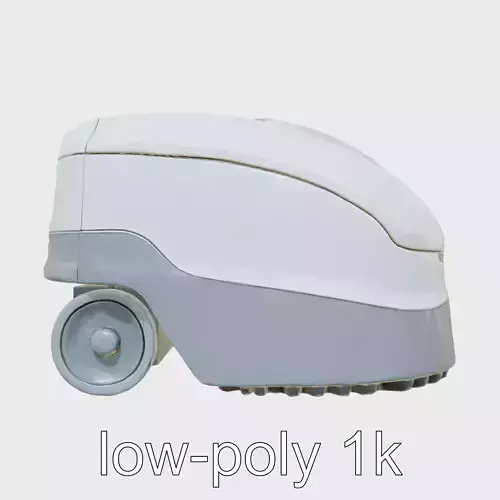 Wall-Cleaning Robot with Wheels 3D Model Low-poly 3D model