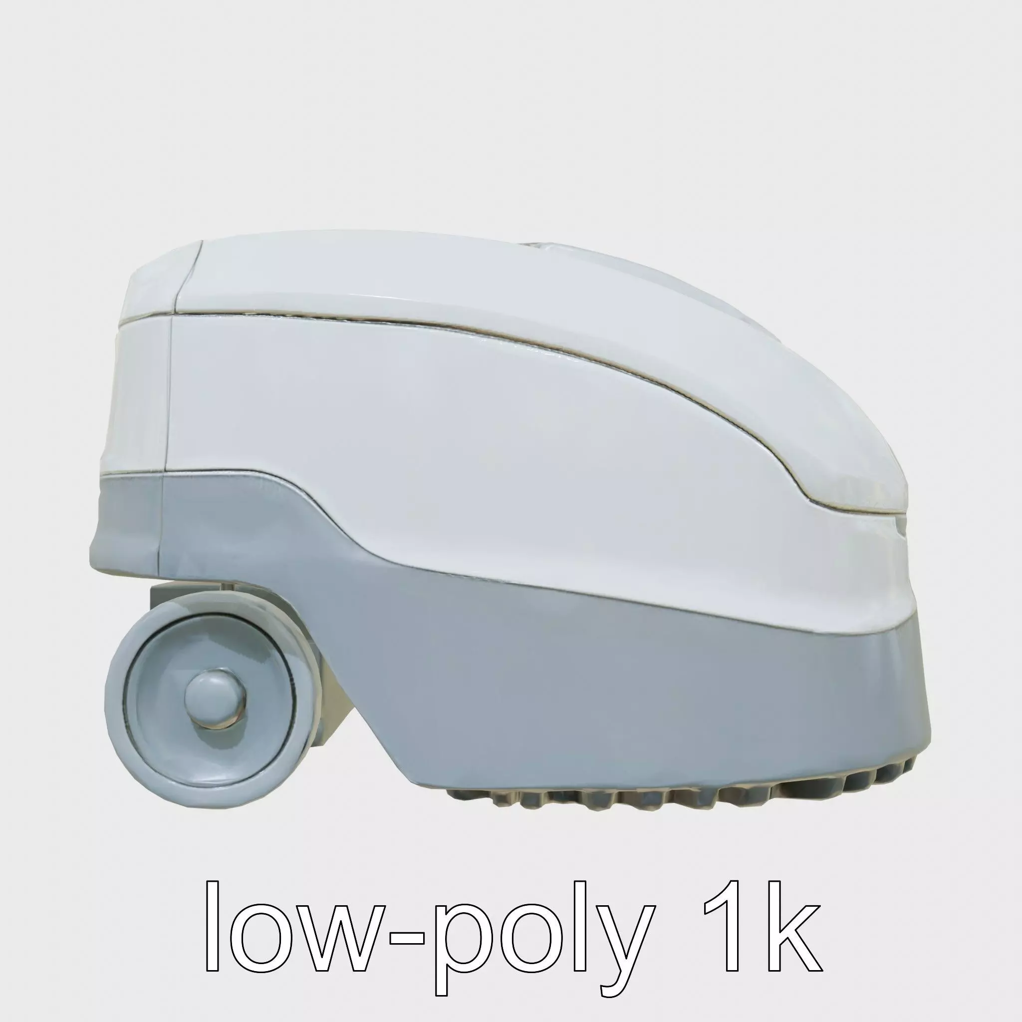 Wall-Cleaning Robot with Wheels 3D Model Low-poly 3D model_0