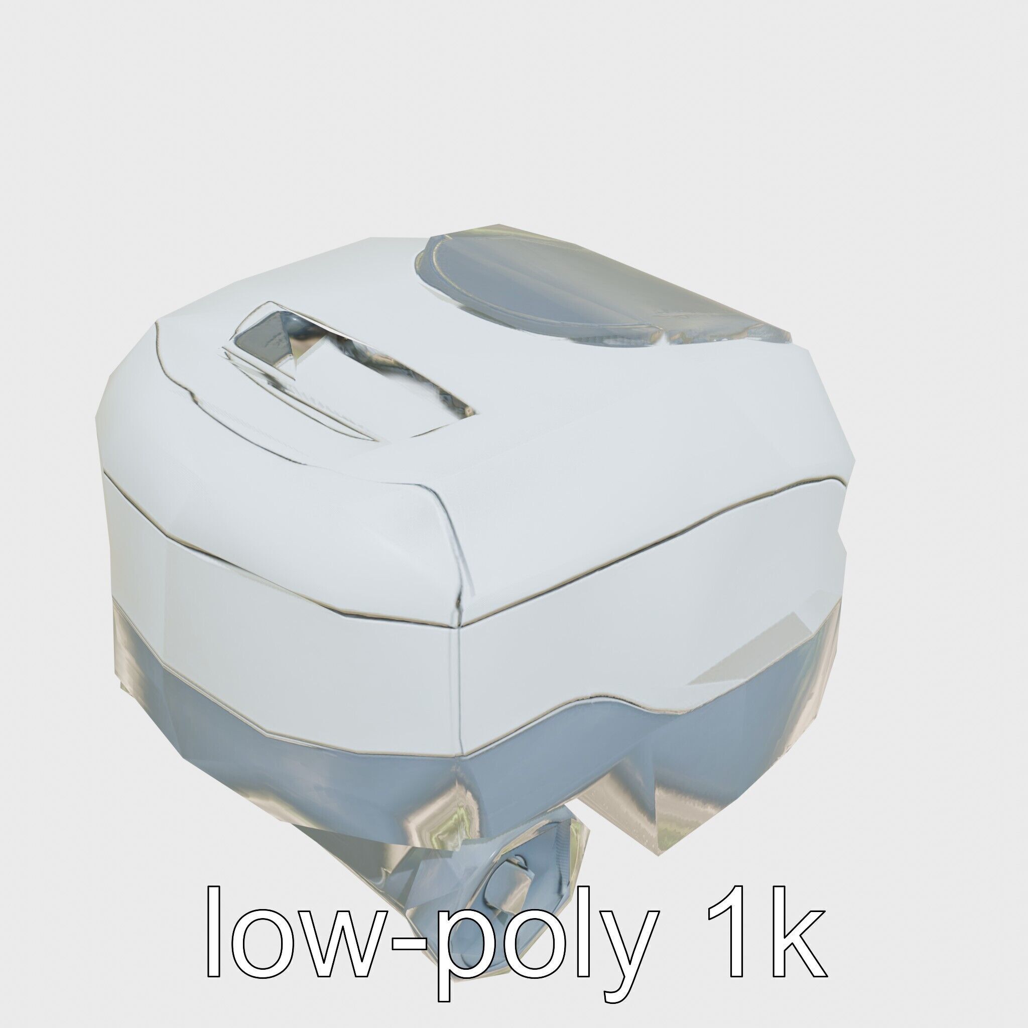 Wall-Cleaning Robot with Wheels 3D Model Low-poly 3D model_10