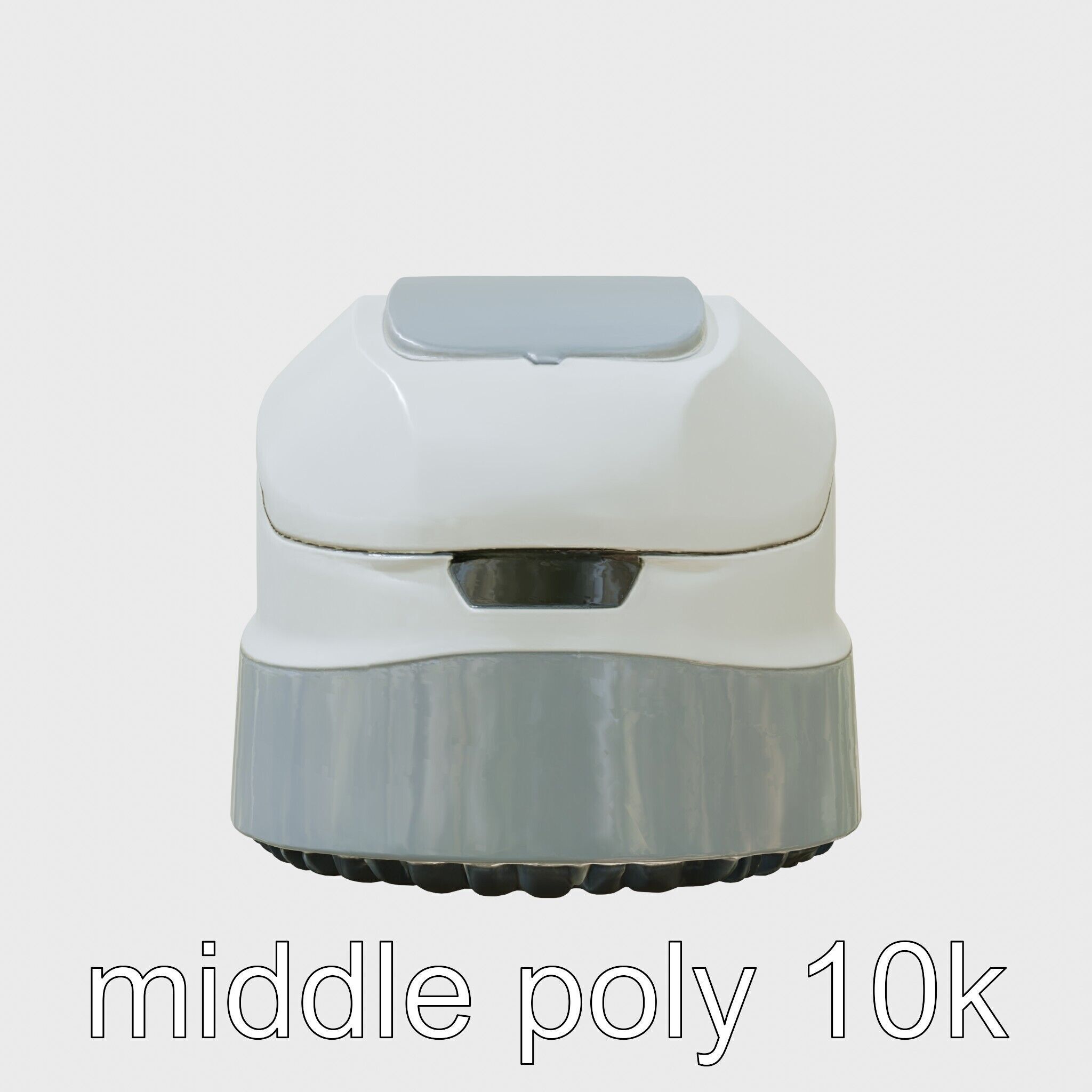 Wall-Cleaning Robot with Wheels 3D Model Low-poly 3D model_2