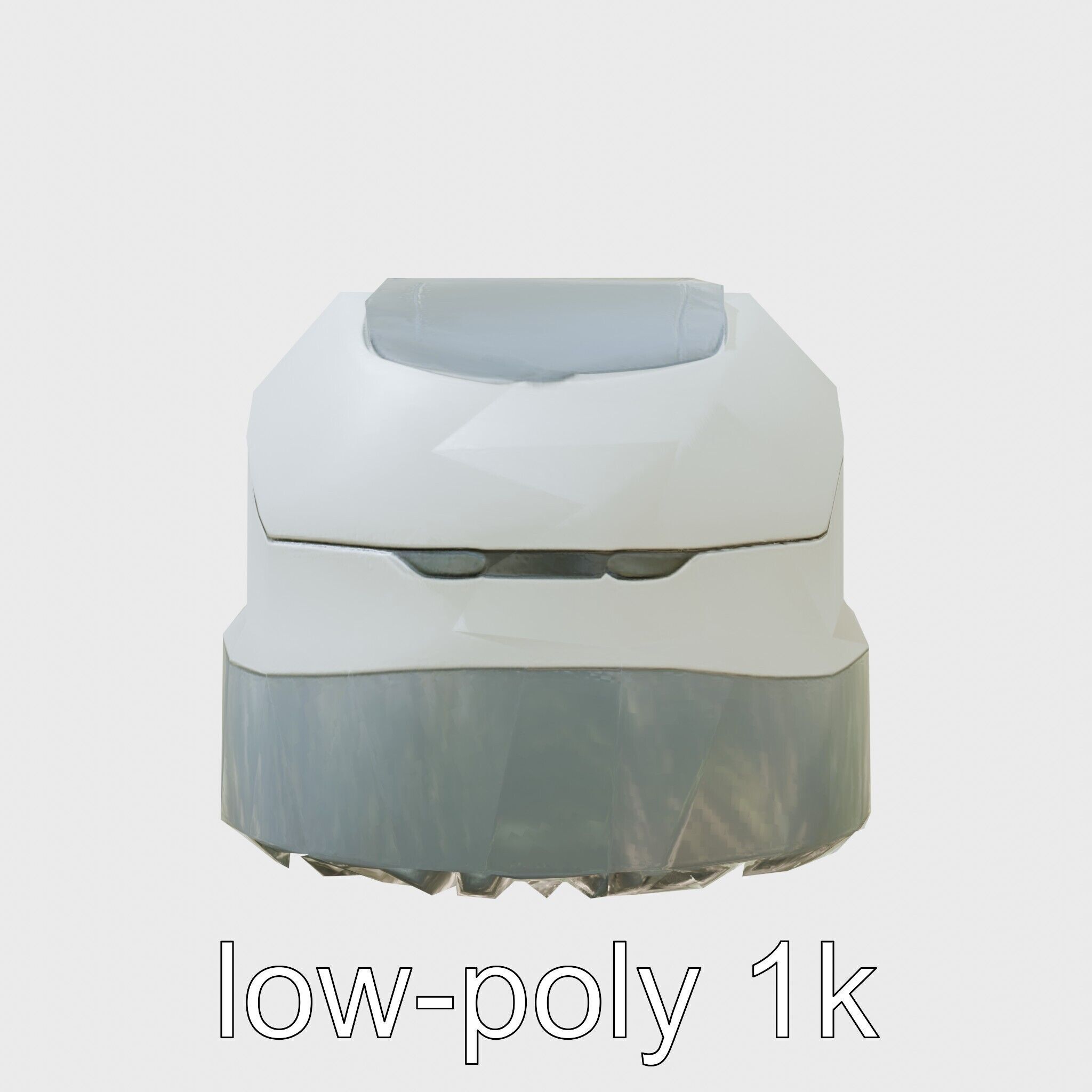 Wall-Cleaning Robot with Wheels 3D Model Low-poly 3D model_4