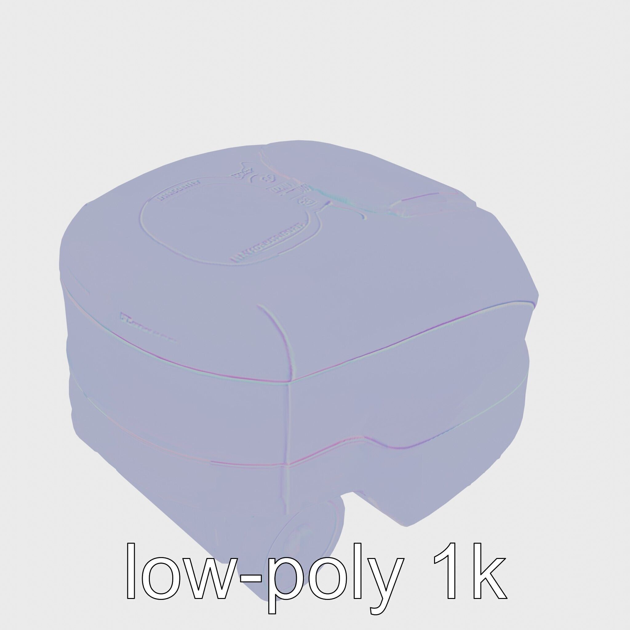 Wall-Cleaning Robot with Wheels 3D Model Low-poly 3D model_19