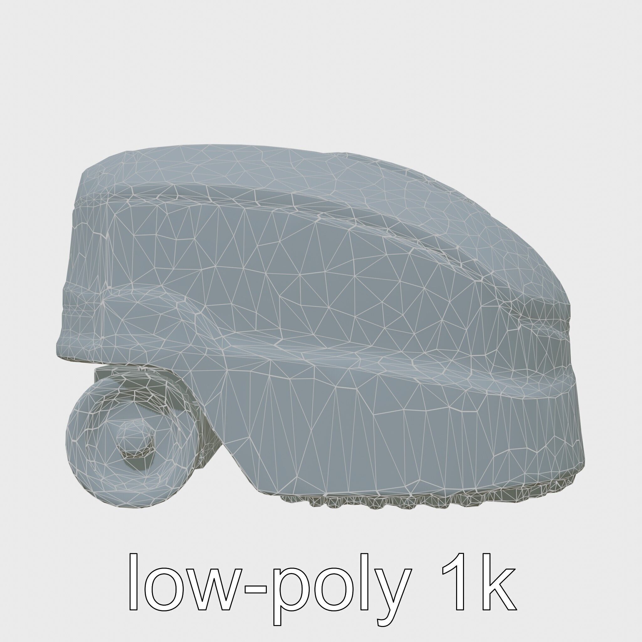Wall-Cleaning Robot with Wheels 3D Model Low-poly 3D model_26